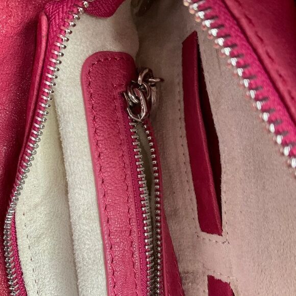 Red Raspberry Gustto Leather Handbag - Picture 5 of 6